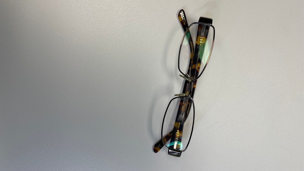 Ralph Lauren Rectangular Metal Eyeglasses Tortoise Temples Made in Italy